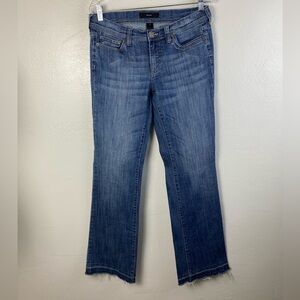 NOIR Bootcut Western Rodeo Festival Wide leg Blue Fray hem Jeans women’s‎ size 8